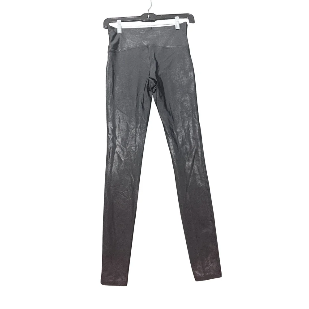 Spanx Faux Leather Leggings Women Medium Black Excellent Faux‎ Leather High Rise